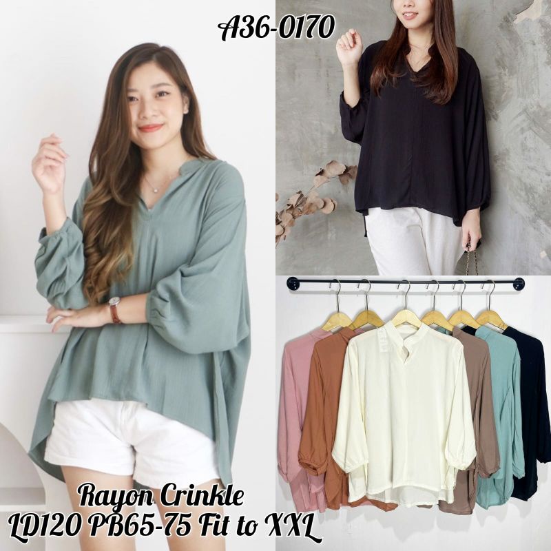 ATASAN BLOUSE CRINKLE IMPORT