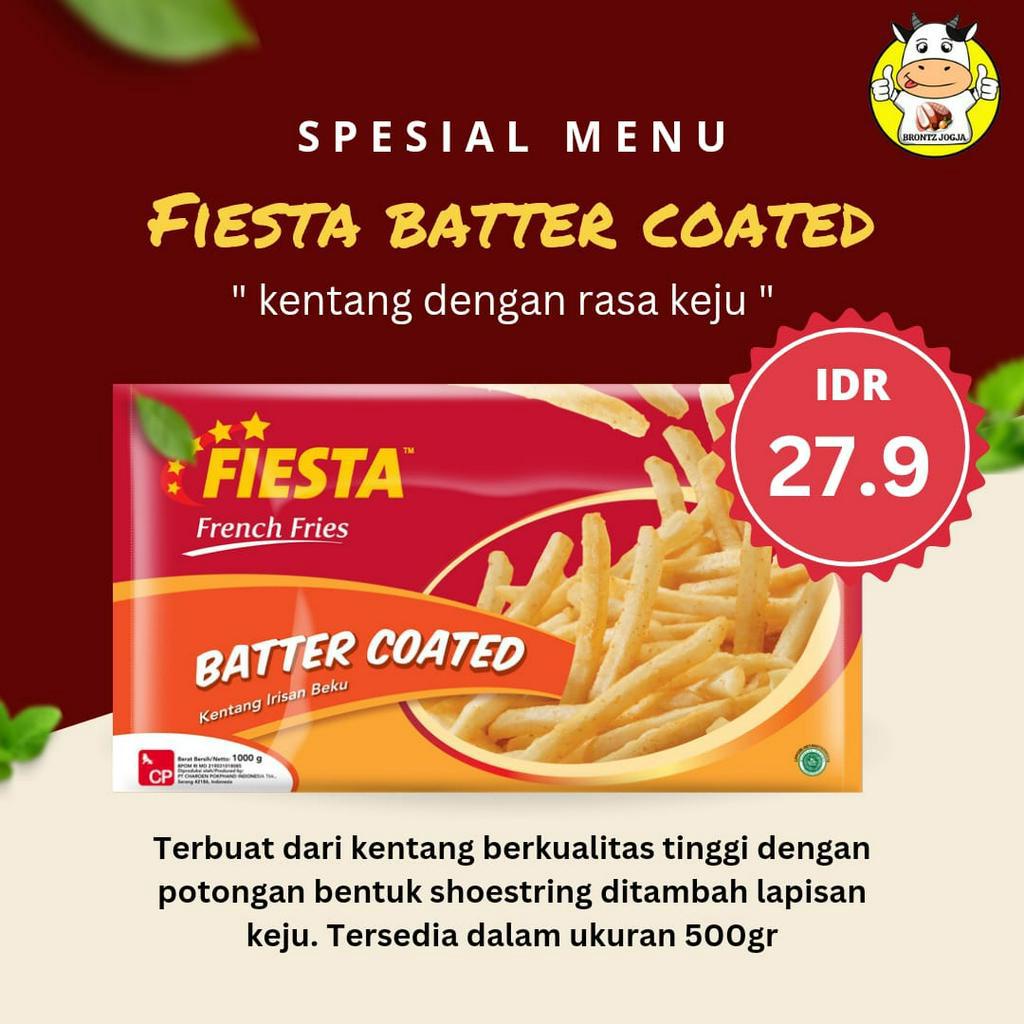 

FROZEN FOOD FIESTA KENTANG SHOESTRING BATTER COATED 500GRAM - DISASS JOGJA