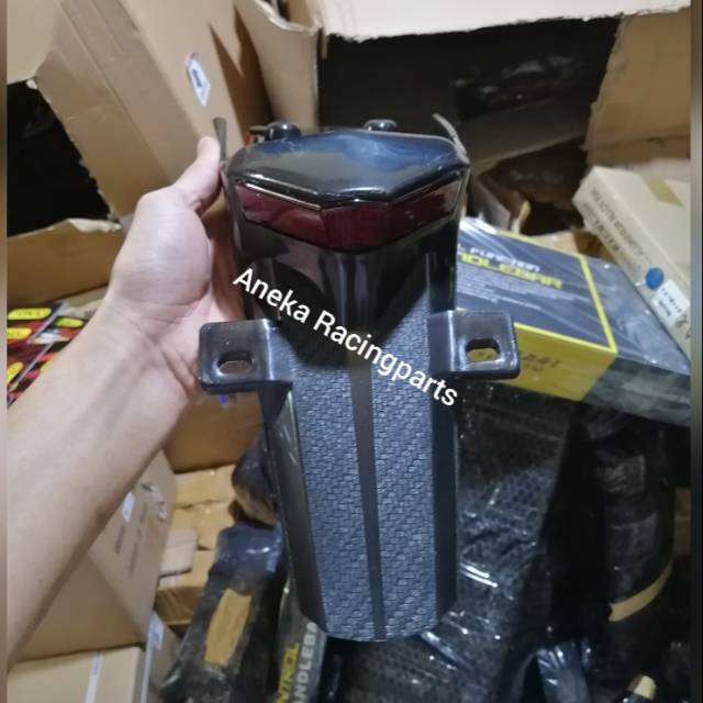 Spakbor belakang klx bf klx s klx g dtracker new set lampu led 3 in 1 dan dudukan plat stoplam klx