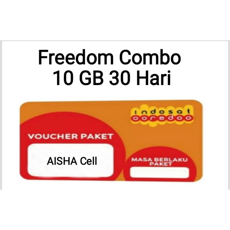 Voucher Indosat Freedom Combo 10 GB