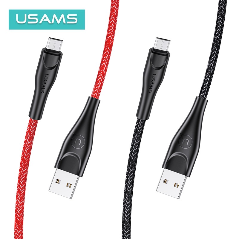 Usams Braided Micro USB Cable Kabel Data Kain Micro