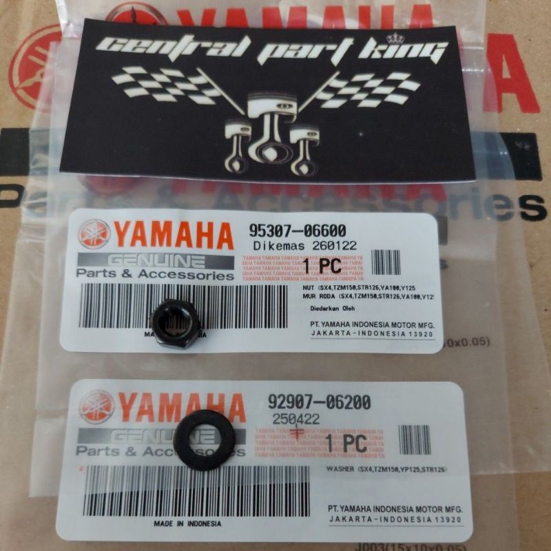 MUR DAN RING AS STUT KOPLING / NUT DAN WASHER ROD PUSH RXZ, RZR ORIGINAL YAMAHA 95307-06600 / 92907-