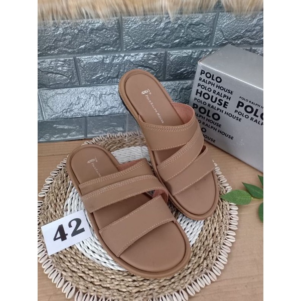 Sandal Cowok Sandal Branded import Sandal berkualitas Nyaman di pakai dan tidak licin Sandal POLO RA
