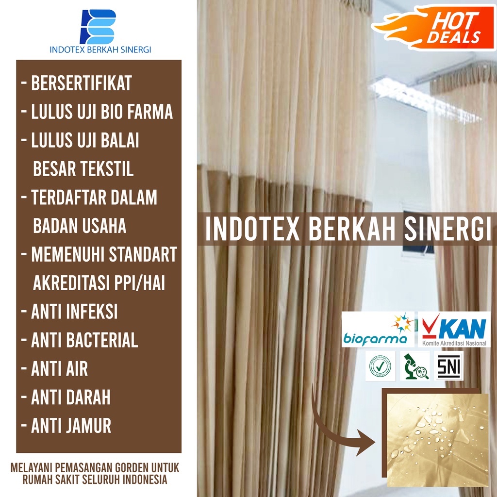 GORDEN RUMAH SAKIT | SEKAT | KLINIK | SPA | SALON | MODEL KELAMBU TEMPAT TIDUR / BAHAN GORDEN TEBAL 