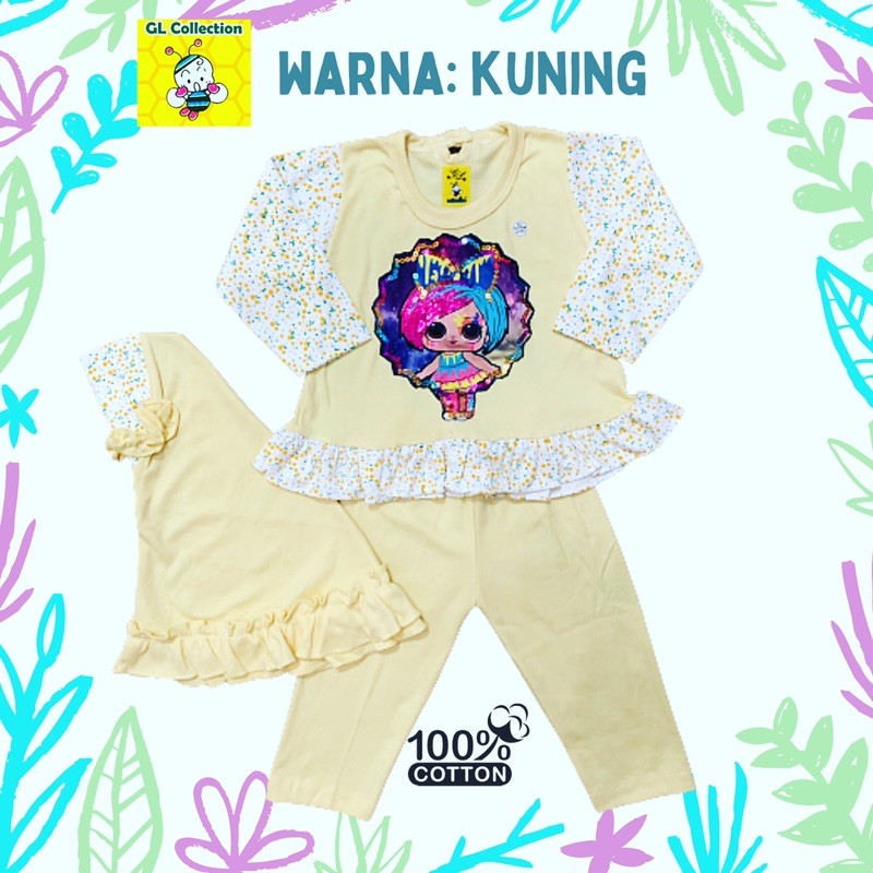 OBRAL! BUSANA MUSLIM SETELAN ROK ANAK ALL SIZE 6-12BULAN 100%KATUN