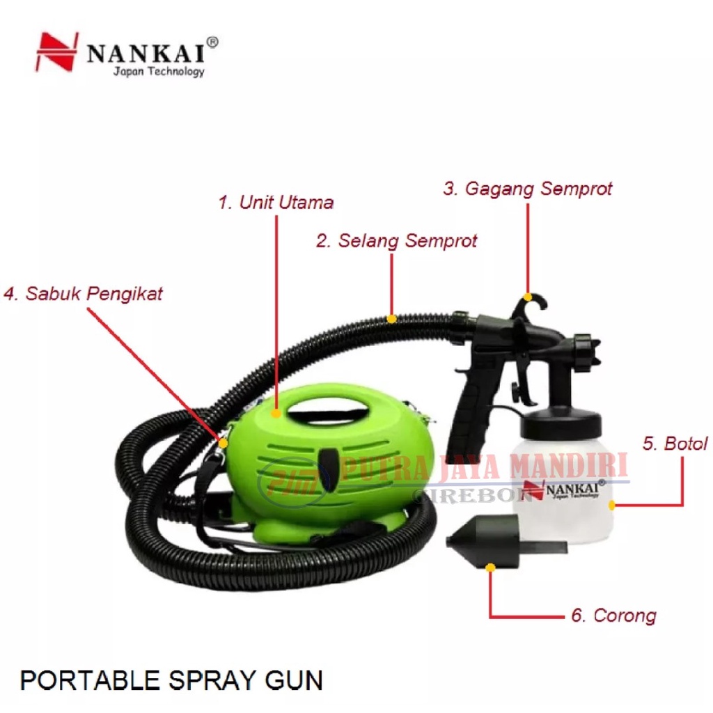 Nankai Spray Gun Portable / Paint Gun Semprotan Cat Murah