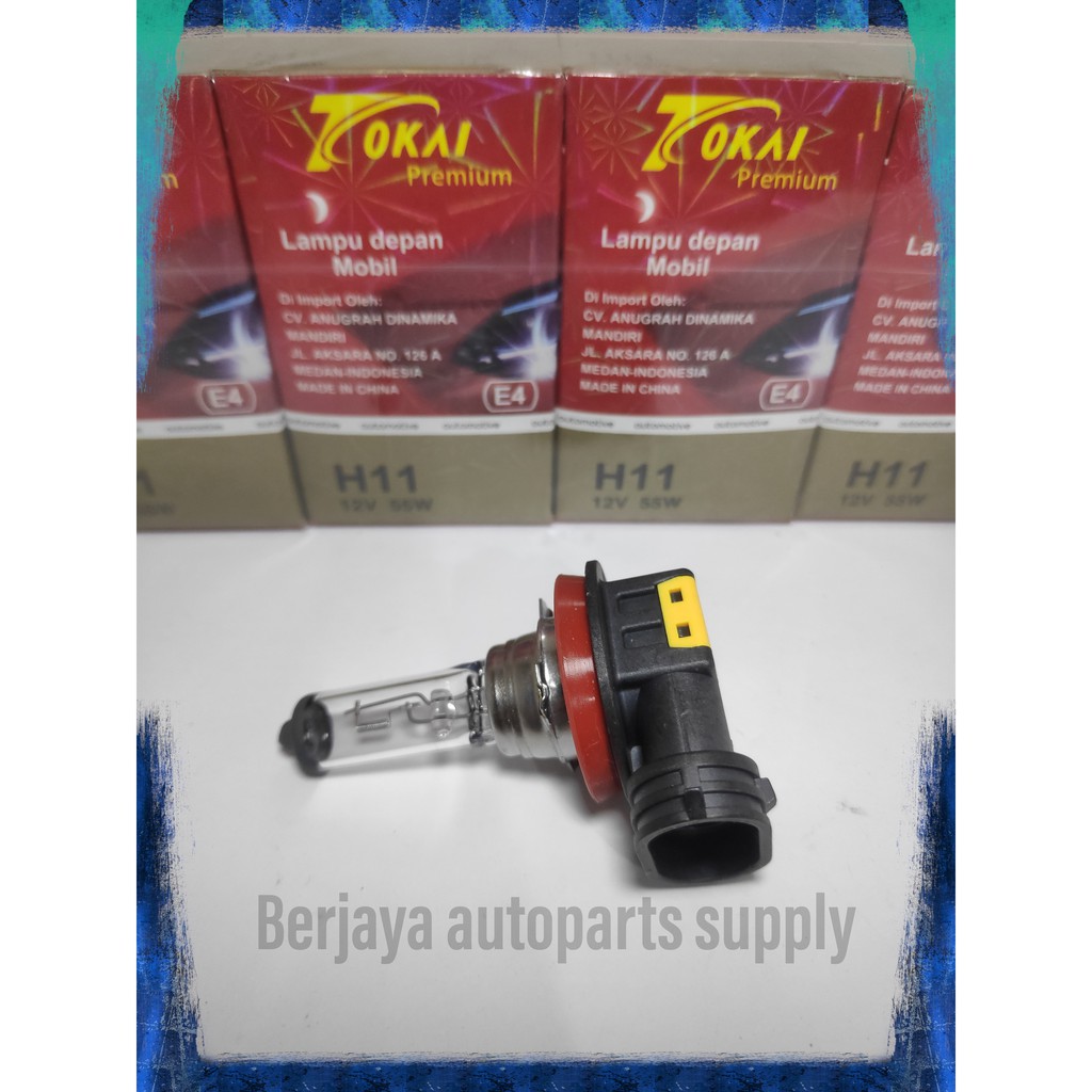 Lampu Bohlam fog lamp/kabut/bumper Halogen  H11 12V 55W TOKAI