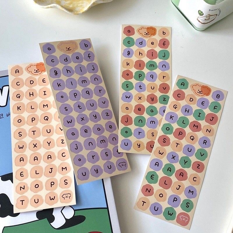 sticker huruf aesthetic