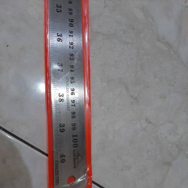New Penggaris besi 100cm TEBAL Joy Art (Garansi 10 Tahun)