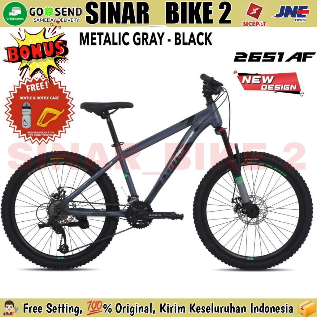 Sepeda Gunung MTB 24'' Exotic ET-2651 AF Hi-ten Steel