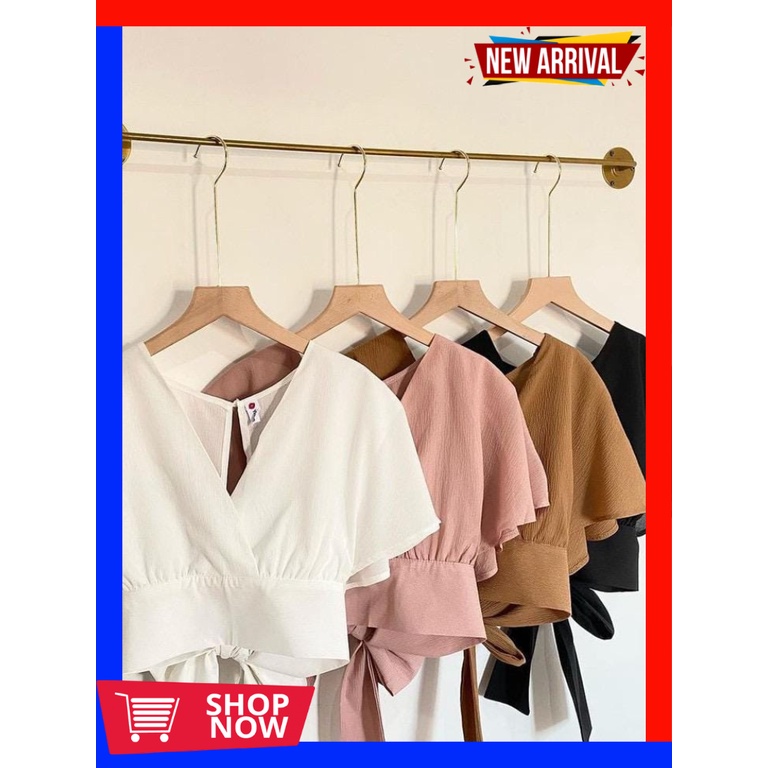 Crop Top Wanita Ifra Outer Atasan Scarf Over Size