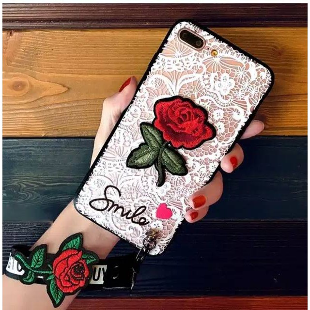 Case Brukat Samsung A6 A7 J2 J3 J6 A02 A02S A12 A20 A50 A51 A21S Fuze Brukat Flowers