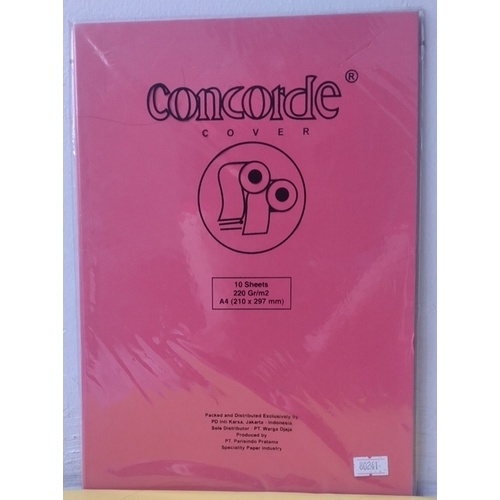 

CONCORDE COVER A4 220G 80241 MERAH 1 PAK (10 LEMBAR)