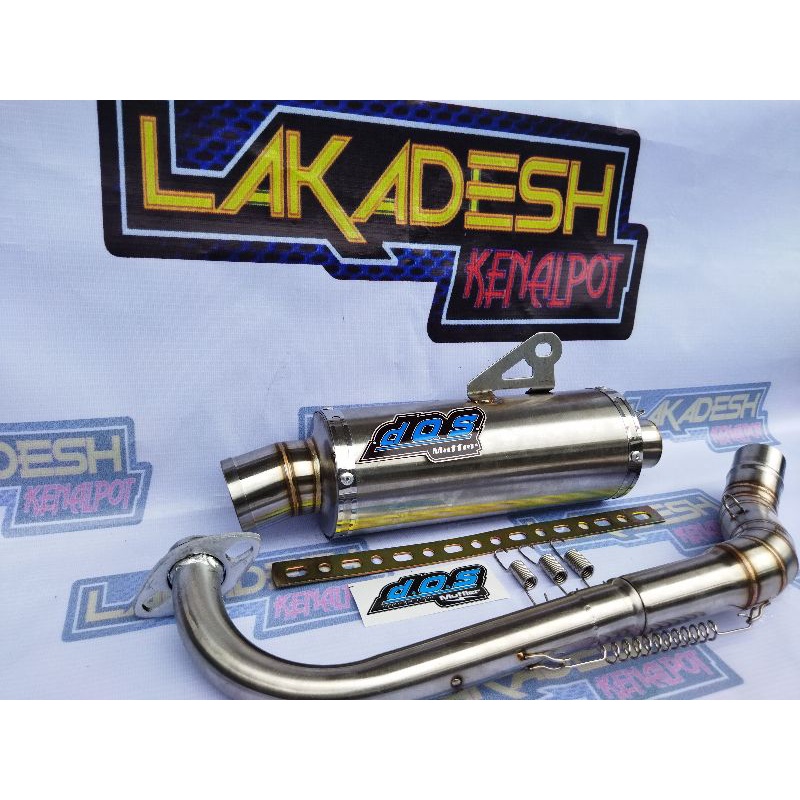 KNALPOT DOS (INLET 38/50) BEAT MIO VARIO AEROX SCOOPY NMAX PCX ADV LEXI GENIO FREEGO XRIDE SPACY DLL