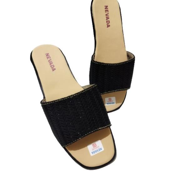[PJW.25Au22м] sandal wedges wanita Nevada rajut trepes