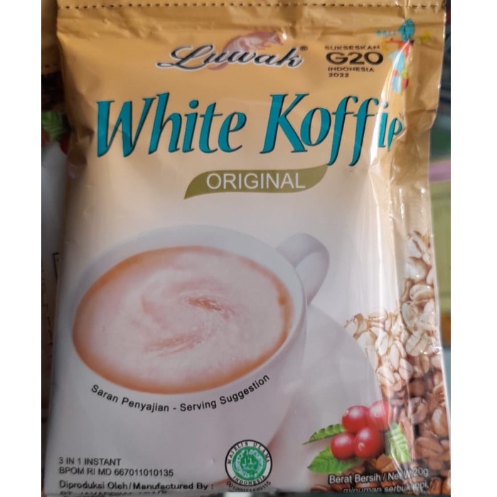 

Kopi Luwak White Coffe original Renceng - isi 10 bungkus