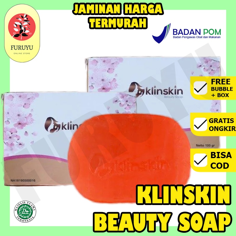 Sabun Mandi Beauty Soap Pemutih Pencerah Kulit Wajah Muka Badan Klinskin Pria Wanita BPOM Original