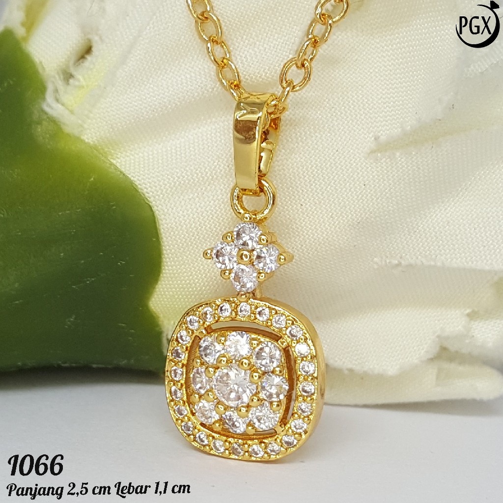 PGX Liontin Kalung Xuping Wanita Perhiasan Lapis Emas Aksesoris Fashion - I163