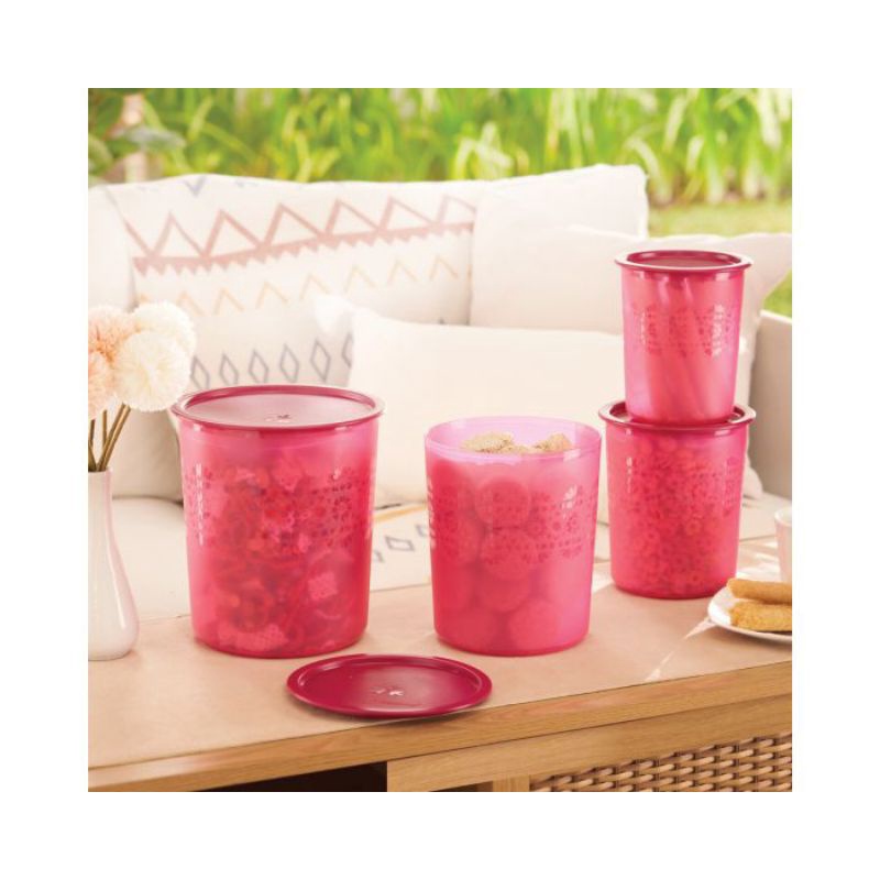 Toples Raya Mosaic Canister Set Tupperware