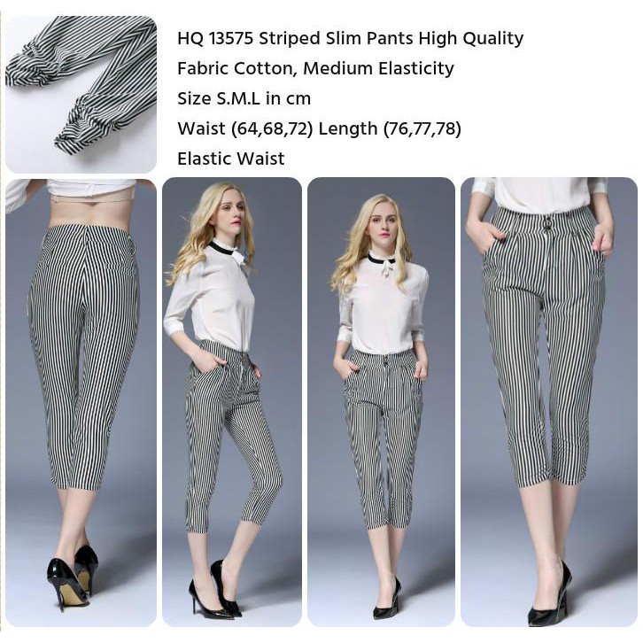 HQ 13575 Striped Slim Pants