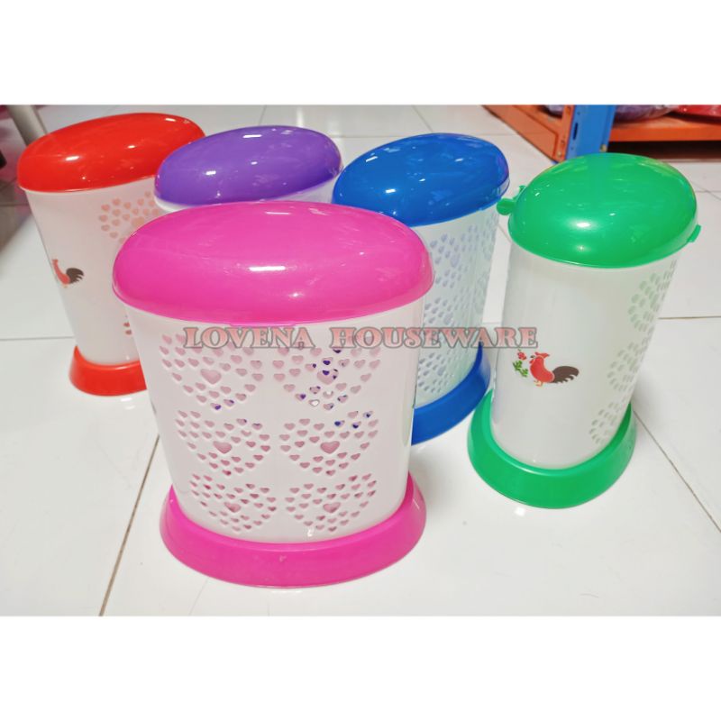 Tempat Sendok Putih Ayam Jago / Tempat Sendok Oval Tutup / Cutlery Holder Lovely