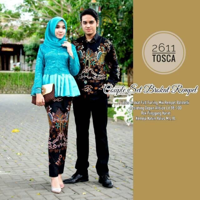 Batik Couple Murah - Couple Set Brukat Rempel