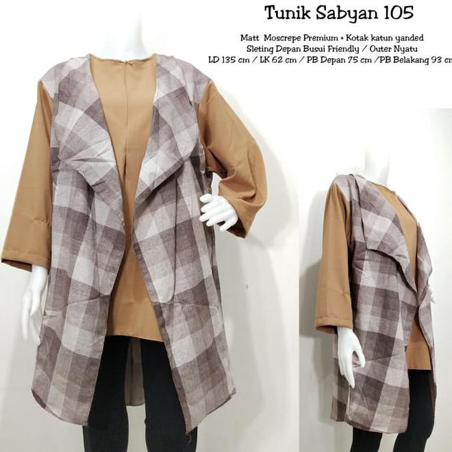 Tunik sabyan jumbo - Biru /Fashion Muslim