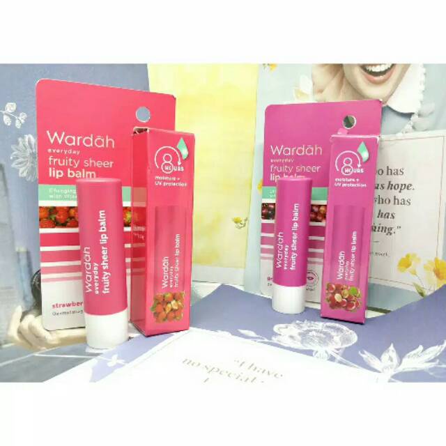 Wardah Everyday Fruity Sheer Lip Balm 4 gr / Wardah Everyday Fruity Sheer Lip Balm Grape / Wardah Everyday Fruity Sheer Lip Balm Strawberry / Wardah Everyday Series