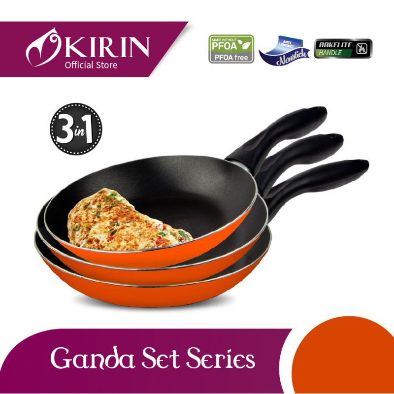 Panci Teflon Fypan Set Kirin Ganda 3in1 Series