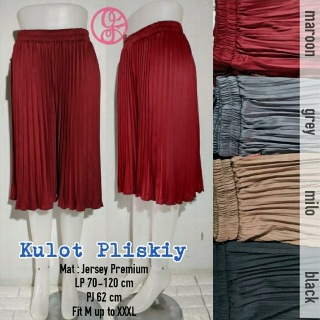 Plisket Kulot Pendek All Size