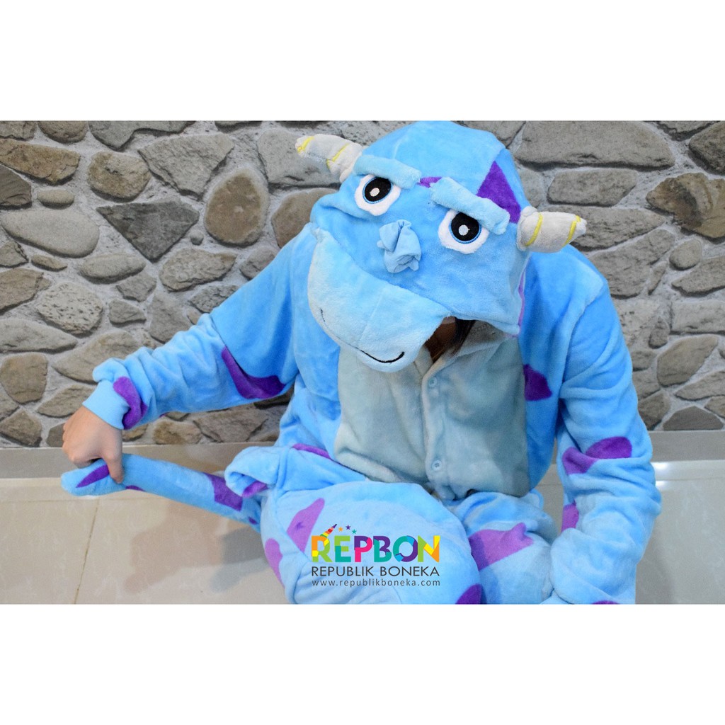 BAJU ONESIE SULLEY MONSTER UNIVERSITY PIYAMA KOSTUM PESTA