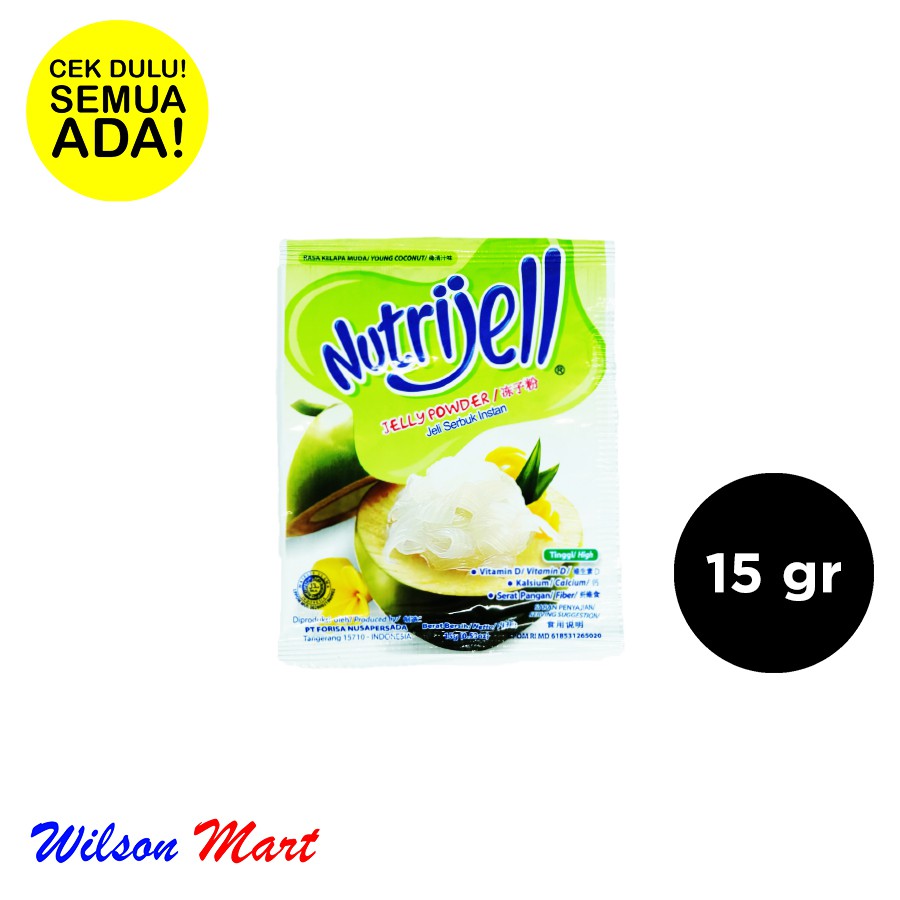 

NUTRIJELL JELLY POWDER RASA KELAPA MUDA YOUNG COCONUT 15 GRAM