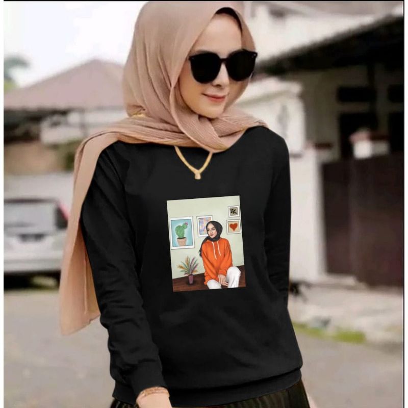 COD/DS/BAJU SWEATER HIJAB 2 size XXL