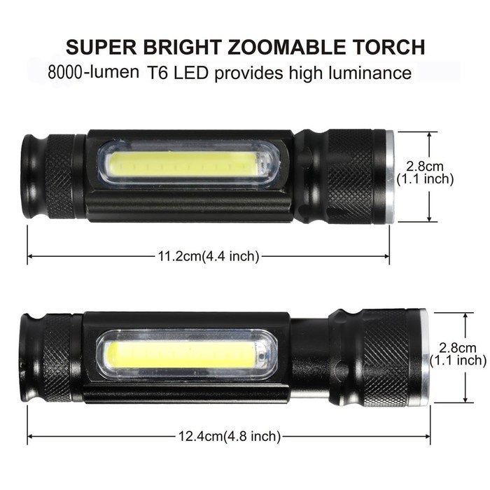 Senter Camping USB Rechargeable Cree XML T6 TaffLED 2300 Lumnes Light