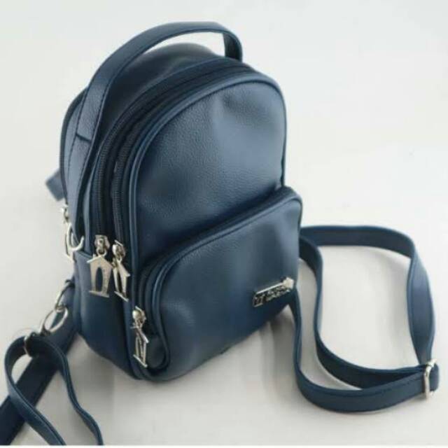 Tas Ransel Mini Humaira Biru Tua Rumah Warna