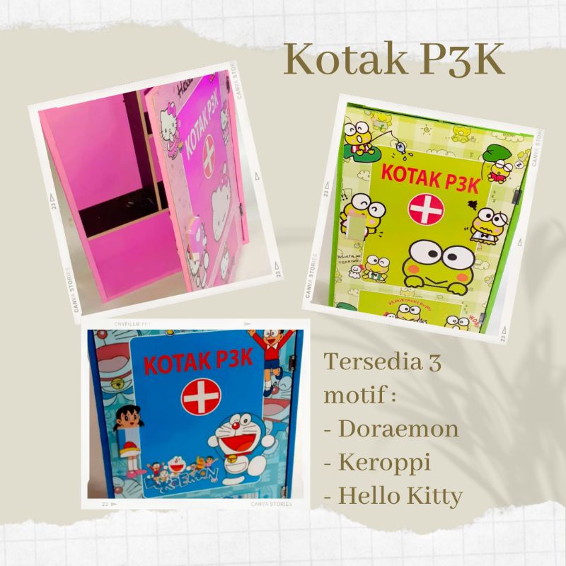 KOTAK P3K | BOX/RAK PENYIMPANAN OBAT KARAKTER