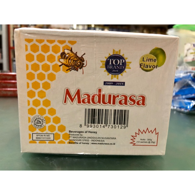 

Madurasa Jeruk Nipis dos isi 12 sachet Madu Rasa