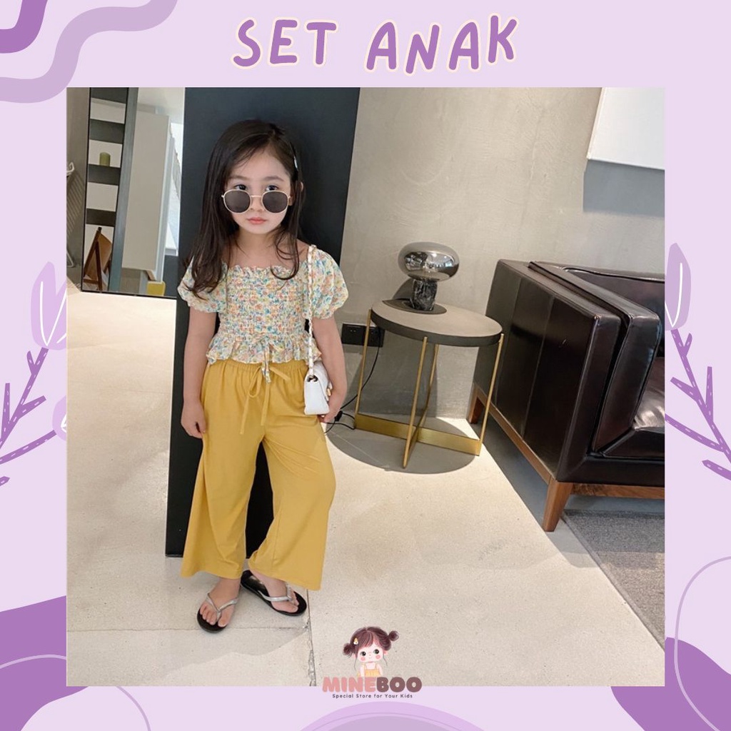 mineboo - SET MITZU SK2020180 OF SHOULDER EBVAnak Import Uisa 2-5th Jeans Premium/Setelan baju Import premium sabrina celana kulot