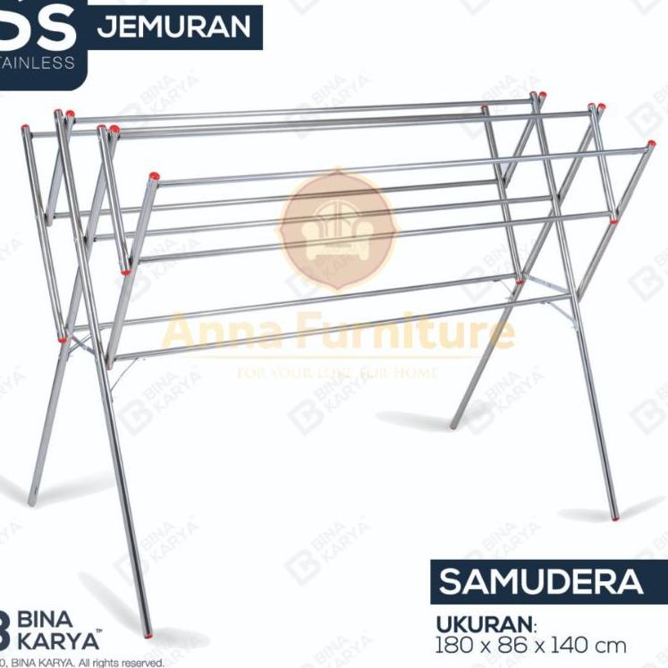 [KODE X8136] ORIGINAL BINA KARYA - JEMURAN PAKAIAN / JEMURAN BAJU JUMBO  BAHAN STAINLESS / ALMUNIUM