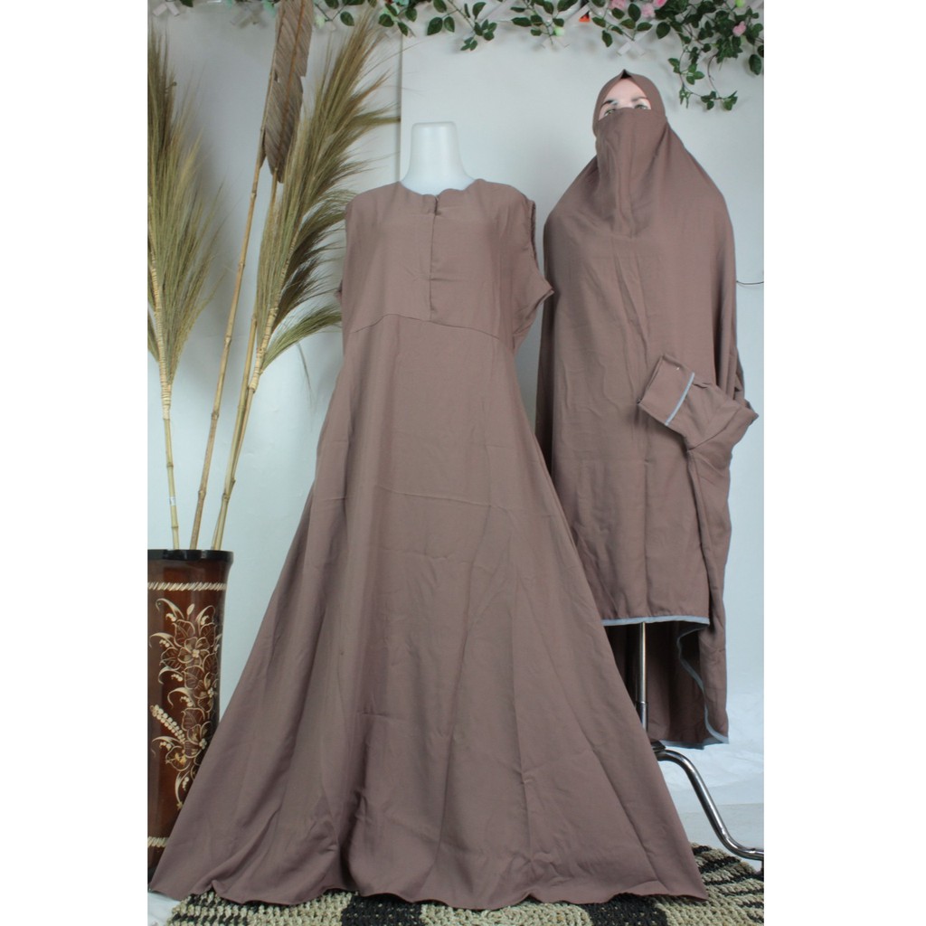 GAMIS SET  FRENCH YORIS SET CADAR SYARI  NIQOB PURDAH JUBAH musliamh fashion style jilbab franc