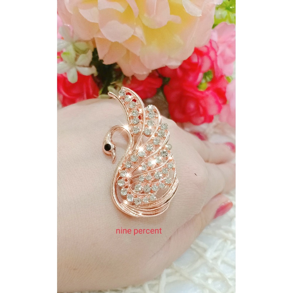 COD, BROS AKSESORIS HIJAB/JILBAB MODEL ROSE GOLD FULL PERMATA HIJAB