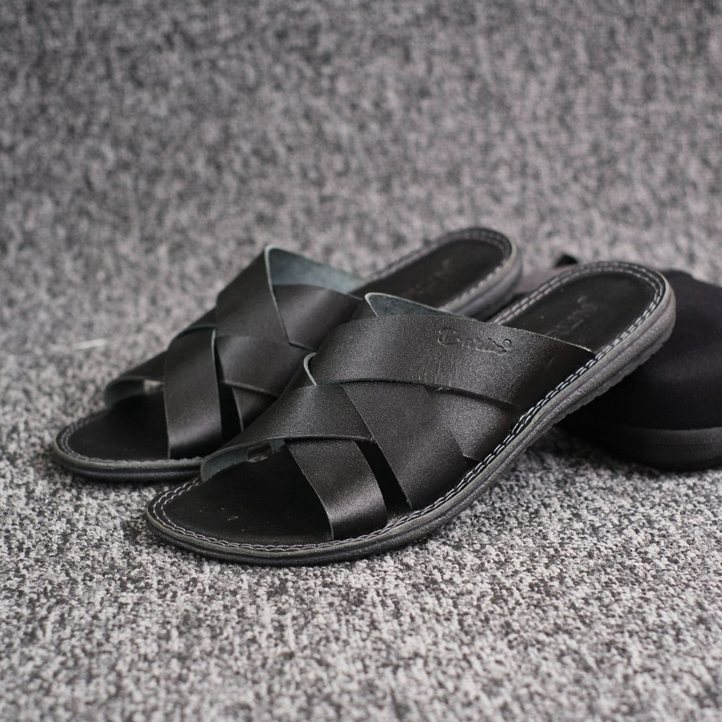 SANDAL SLIDE PRIA DEWASA SANTAI PRIA MINING BARLIN 0605 KULIT ASLI ORIGINAL CASUAL 100% PRIA KERJA KANTOR NYAMAN || SANDAL SLOP PRIA INDIAN TERBARU LEBARAN 2022