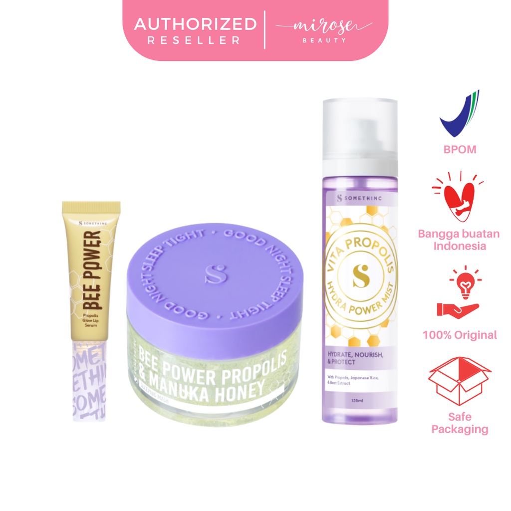 SOMETHINC Bee Power Propolis Sleeping Mask / Mist / Glow Lip Serum / Vita Propolis Hydra Manuka Honey