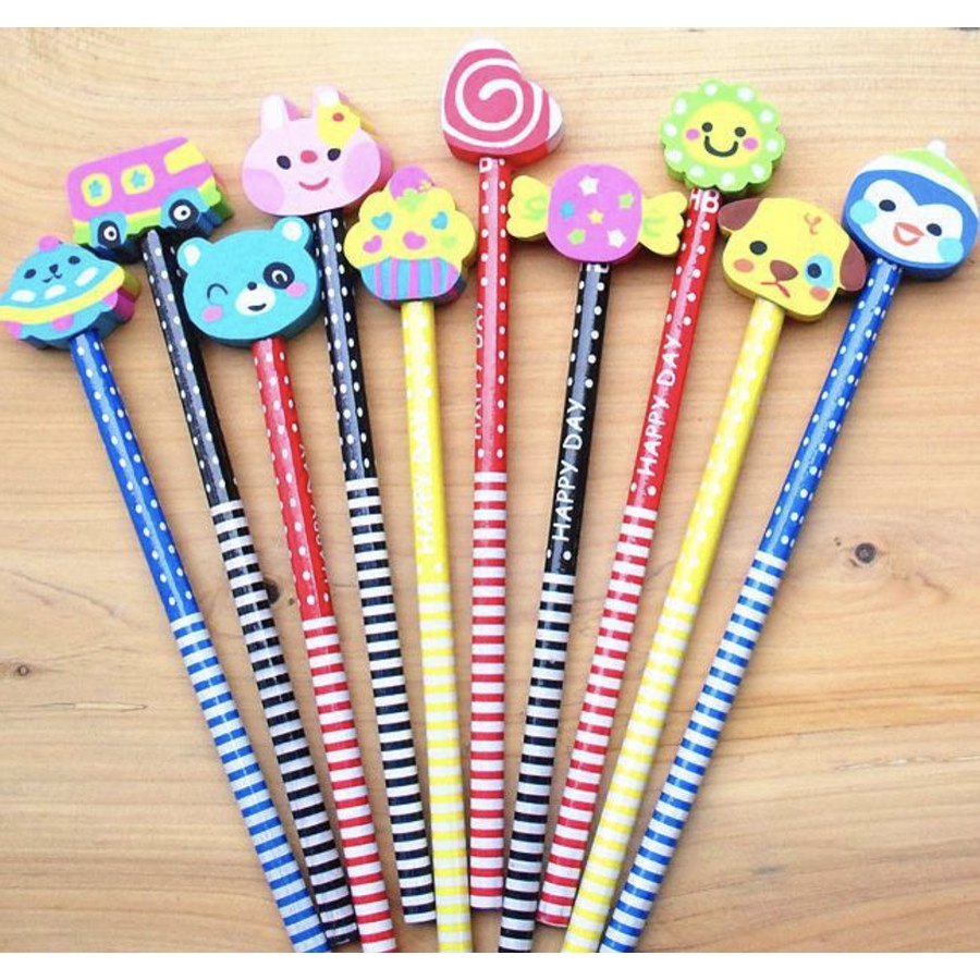 

pensil serut dengan penghapus binatang/ pensil serut kado/ pensil serut ulang tahun/ pensil murah/ pensil lucu/ pensil unik