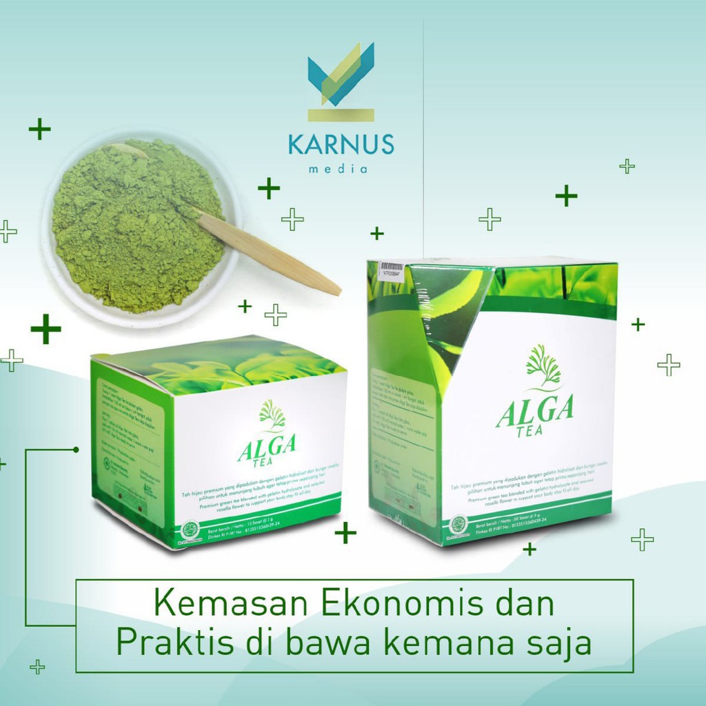 ALGA TEA Kemasan Ekonomis Isi 15 Sachet Minuman Obat Herbal Untuk Penyembuhan Penyakit Tumor, Kanker