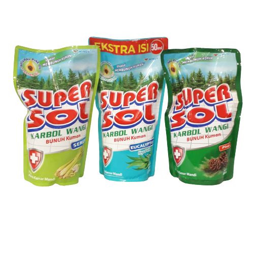 SUPER SOL KARBOL PEMBERSIH LANTAI 800ML REFILL/centraltrenggalek