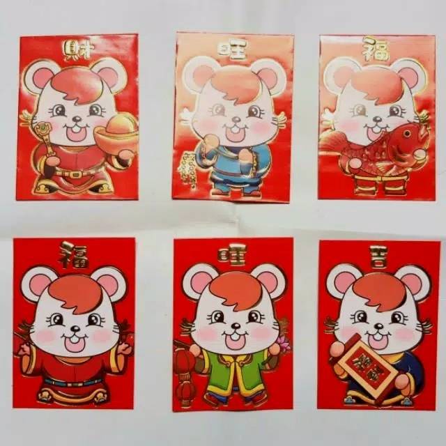 

Angpao Imlek Shio Tikus 2020 isi 6 lembar bahan artpaper