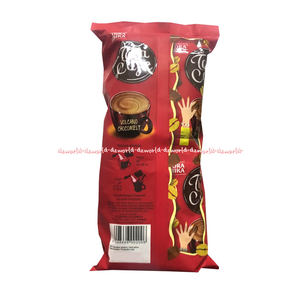 Torabika Tora Cafe Volcano Chocomelt 10 Sachet Tora Bika Kopi Torabikka Choco Melt Rasa Coklat