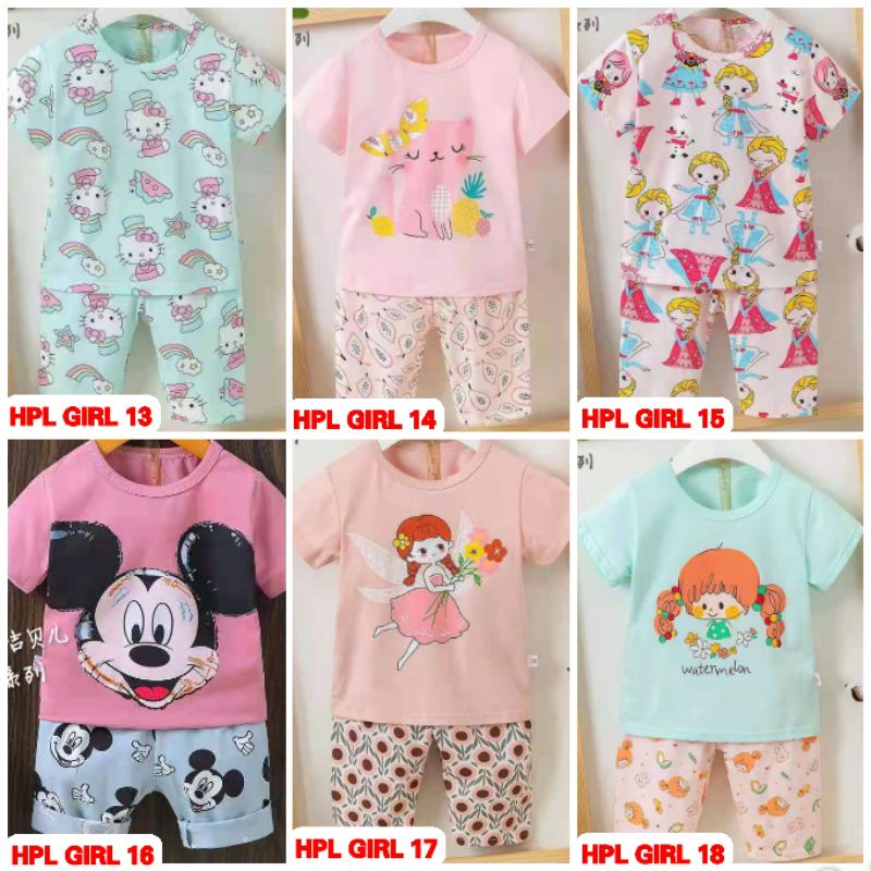 PIYAMA ANAK IMPORT SETELAN BAJU ANAK IMPORT CELANA 3/4