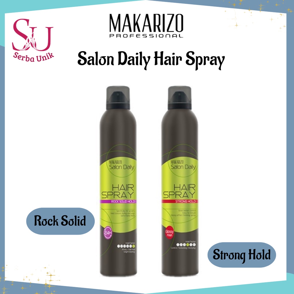 Makarizo Professional Salon Daily Hair Spray / Rock Solid Hold / Strong Hold 376ml